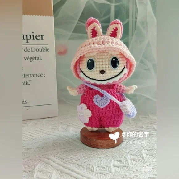 Crochet Labubu Doll-Unique Stuffed Toy-Cute Delicate Crochet Doll-Gift for Kids - Picture 5 of 10